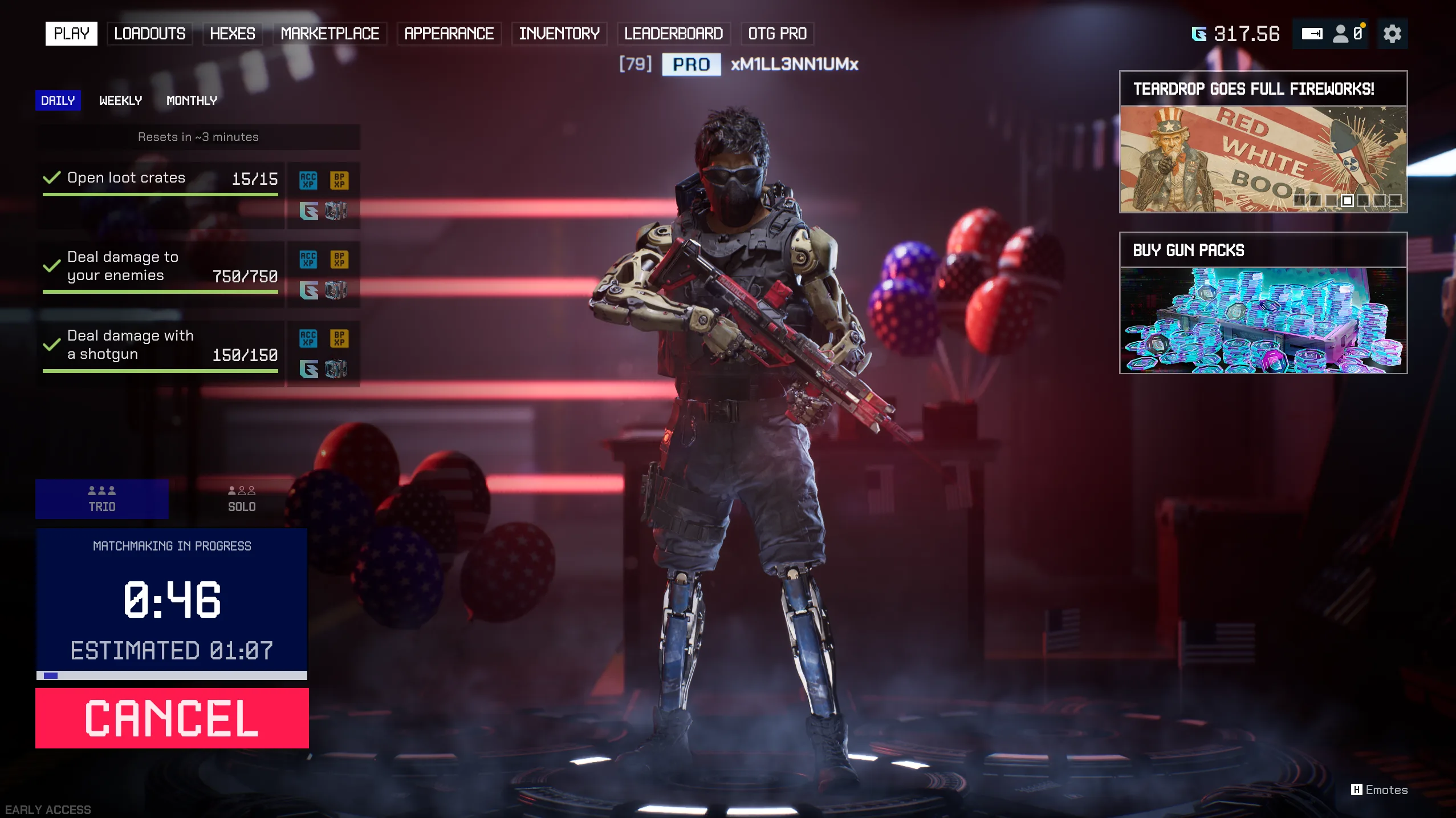 OTG Pro lobby — xMILL3NNIUMx
