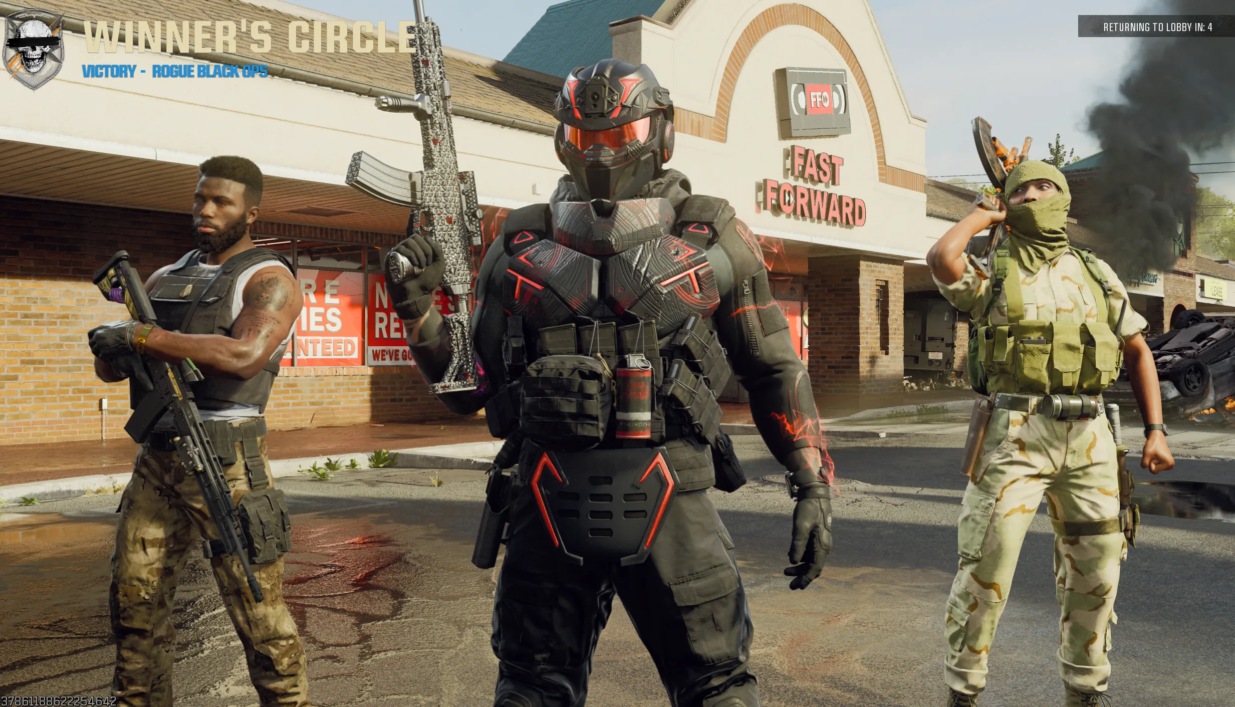 Rogue Black Ops winners circle